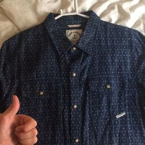 Iron & Resin button clasp shirt